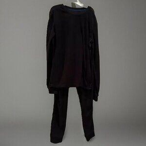 CuddlDuds Fleece Under Layer Black Set Top Bottom Boys XL